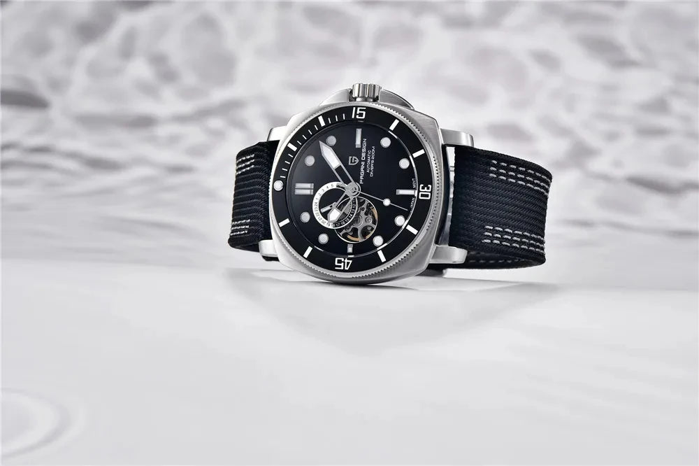 ELEGANCE® P1736 Men Watch Automatic Mechanical Top Brand Sports Fashion Sapphire 200M Waterproof Wristwatch