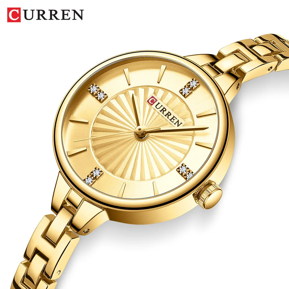 Elegance 9097 Gold Luxe Timepiece Luxury Quartz Watch For Women Magnetic Watch Ladies Sports Dress Wrist Watch Clock Relogio Feminino