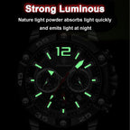 Elegance® 912 Sport Chrono Luxury Man Wristwatch Chronograph Waterproof Luminous Date Watches for Men Casual Quartz Silicone Men Watch