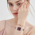 Elegance Opulent Aura 9095 Luxury Women Watch Fashion Casual FemaleLadies Stainless Steel Quartz Wristwatches Life Waterproof Girlfriend Gift