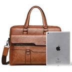 Elegance Classique Pro Men Briefcase Bag High Quality Business Famous Brand PU Leather Shoulder Messenger Bags Office Handbag 14 inch Laptop bag