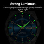 Elegance 858 PrestigeSport Men Watch Luxury Quartz Waterproof Date Week Luminous Wristwatch Stainless Steel Men's Watches Male Clock Sports