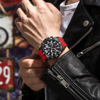 Elegance® 912 Sport Chrono Luxury Man Wristwatch Chronograph Waterproof Luminous Date Watches for Men Casual Quartz Silicone Men Watch