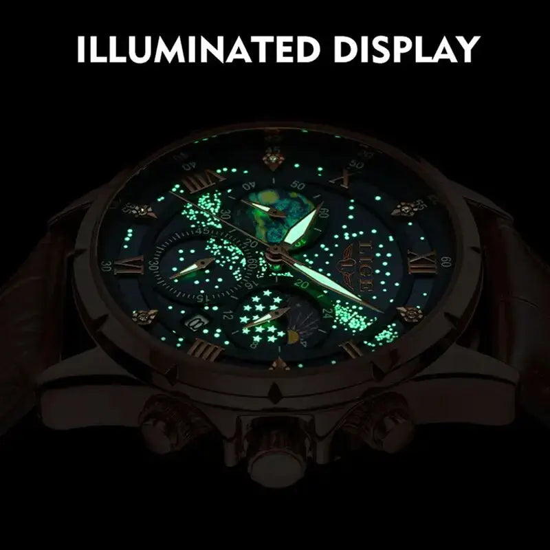 Elegance ApexChrono™ Elite Top Luxury Brand Men Genuine Leather Sports Watches Men's Army Military Watch Male Date Quartz