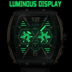 Elegance® Radiant Luxe 89108 Men Watch Luxury Waterproof Quartz Wristwatch Raise Wrist Luminous Date Sports Silicone Clock Man Watches