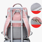 Elegance Nomad Backpack - Women Travel Backpack Large Capacity Waterproof Anti-Theft Casual Daypack Bag with Luggage Strap & USB Charging Port Backpacks