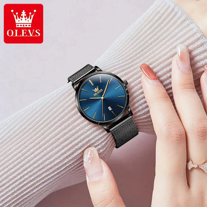 Elegance® 5869 Ultra Thin Couple Watches Set Men & Women Top Brand Luxury Simple Quartz Wristwatch Calendar Clock