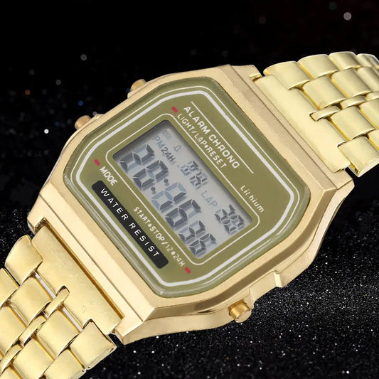 ELEGANCE® Square Dial Electronic Women & Men Watch Digital Display Wristwatch Rose Gold Silver Luxury Ladies Wristwatches Relojes