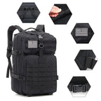 AdventurePro Tactical Backpack - 30/45L Man Tactical Backpacks HkingTraveling Bags Survival Outdoor 3P Assault Pack EDC Molle Pack For Trekking Hunting Bag