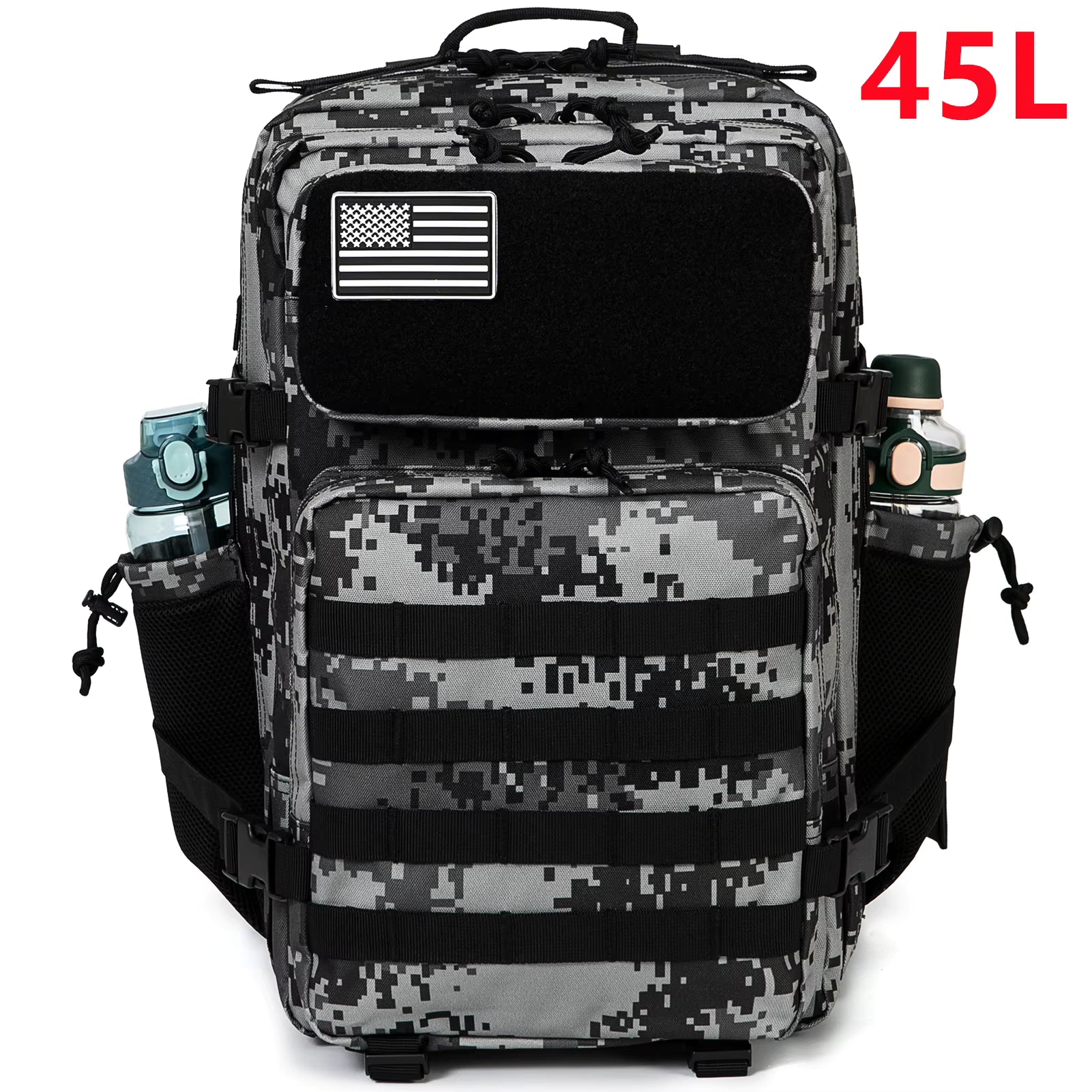 AdventurePro Tactical Backpack - 30/45L Man Tactical Backpacks HkingTraveling Bags Survival Outdoor 3P Assault Pack EDC Molle Pack For Trekking Hunting Bag