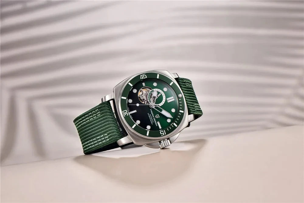 ELEGANCE® P1736 Men Watch Automatic Mechanical Top Brand Sports Fashion Sapphire 200M Waterproof Wristwatch