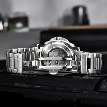 ELEGANCE® P1736 Men Watch Automatic Mechanical Top Brand Sports Fashion Sapphire 200M Waterproof Wristwatch