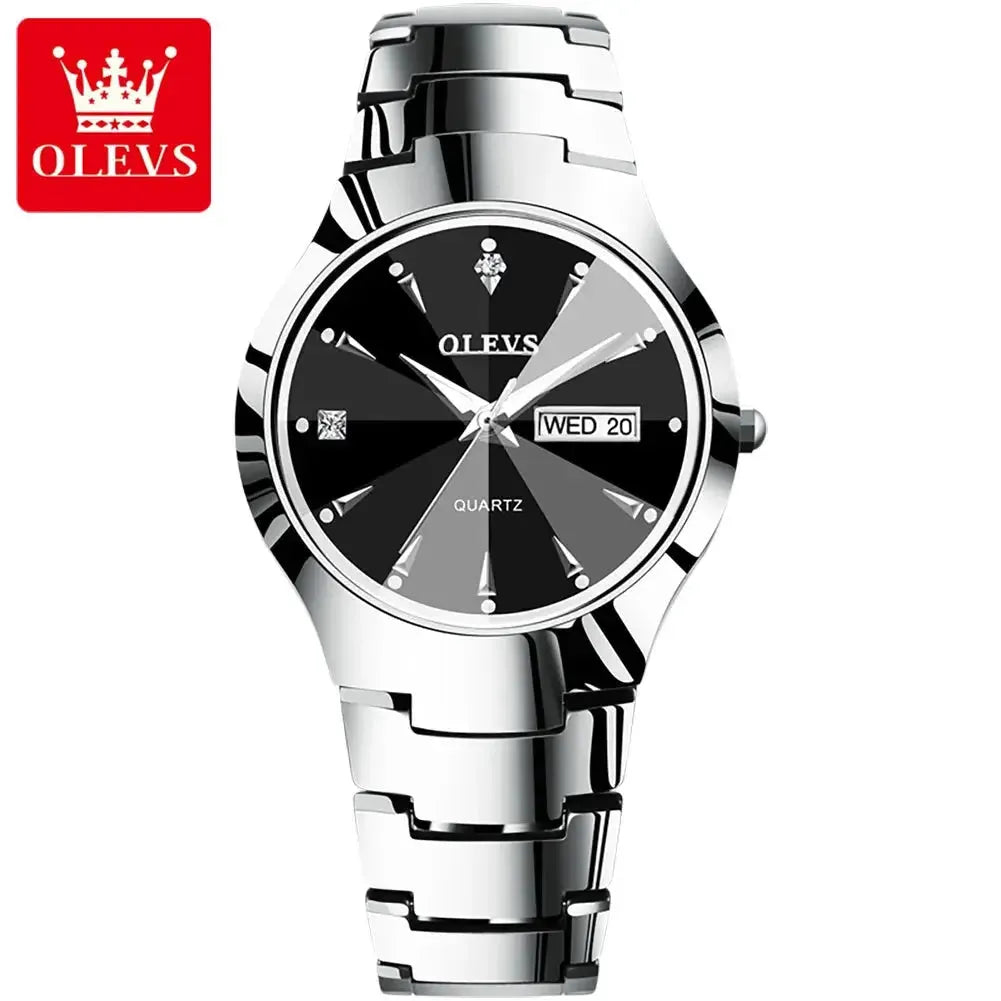 OLEVS 8697 Quartz Mens Women Watches Luxury Original Fashion Design Tungsten Steel Waterproof Calendar TopBrand Wristwatch Gifts ELEGANCE®