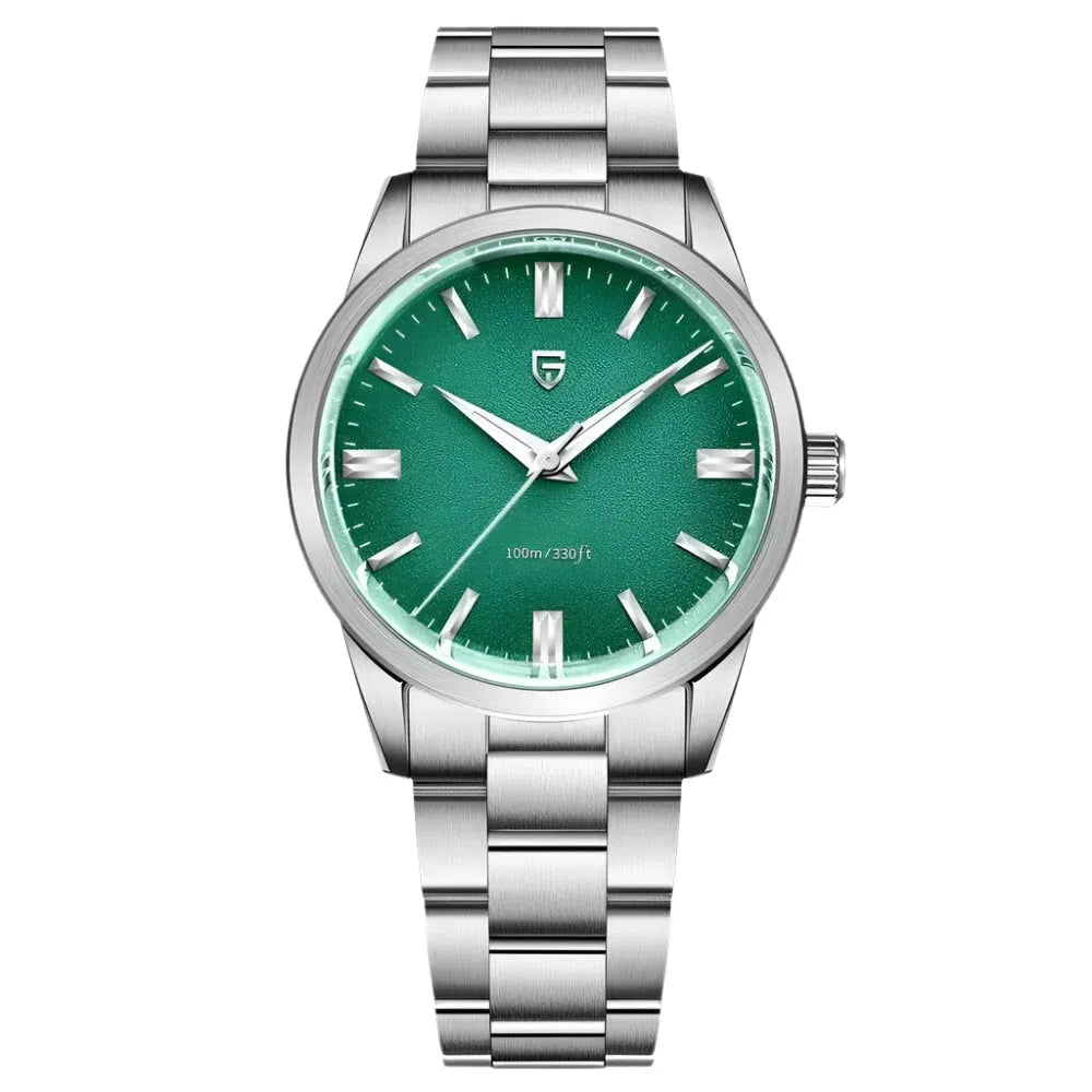 ELEGANCE® New 38mm Men's Quartz Watches Stainless Steel AR Coating Sapphire VH31 Business Sports PAGANI DESIGN