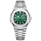 ELEGANCE® Luxury Square Watch Business Waterproof Male Clock Luminous Date Stainless Steel Quartz Men Watch POEDAGAR
