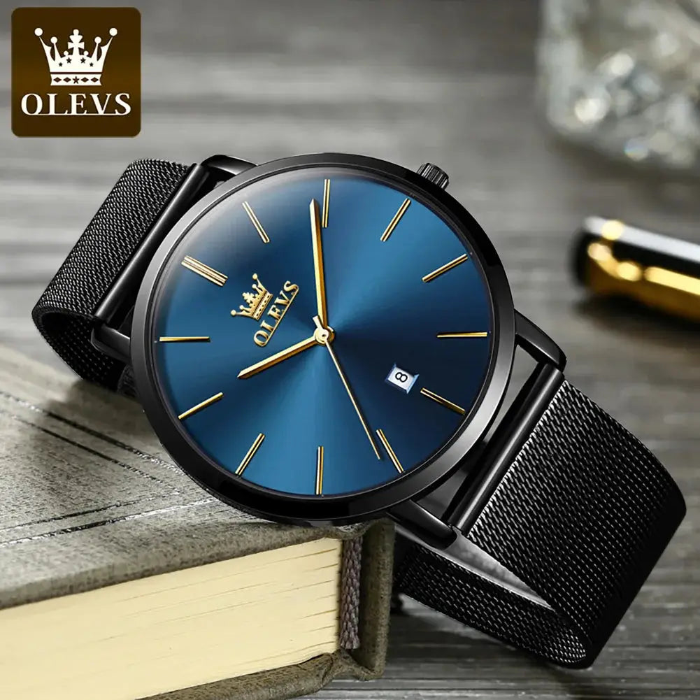 Elegance® 5869 Ultra Thin Couple Watches Set Men & Women Top Brand Luxury Simple Quartz Wristwatch Calendar Clock