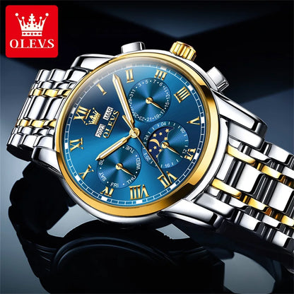 ELEGANCE® 6692 Luxury Masterpiece Automatic Mechanical Watch for Men 24 Hour Moon Phase Waterproof Calendar Business Men's Wristwatch