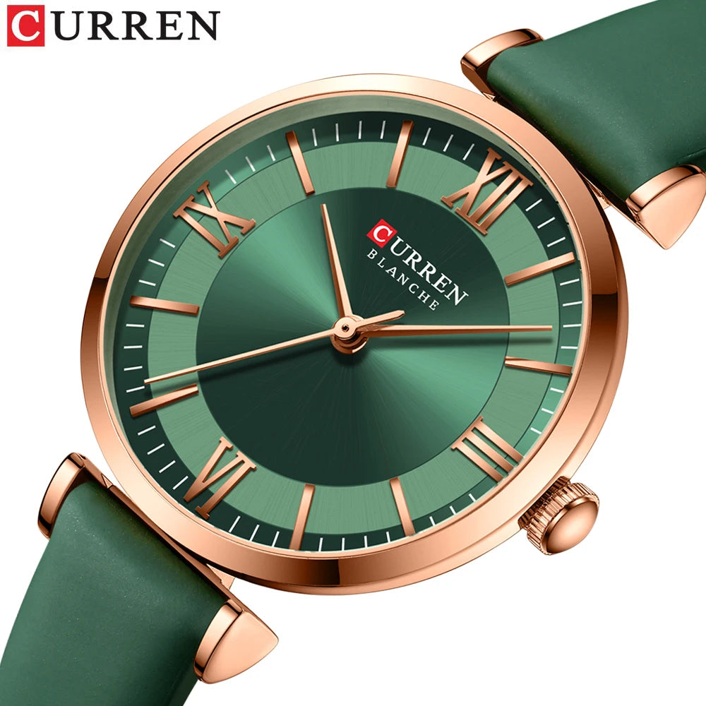 Elegance Chic Classic Women's Watch Quartz Leather Wrsitwatches Fashionable Classic Clock Montre femme