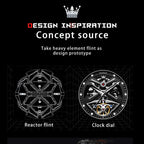 Elegance® 6655 Top Brand Men Tourbillon Mechanical Watches Automatic Self-Wind Waterproof Wristwatches Luminous Relogio Masculino New