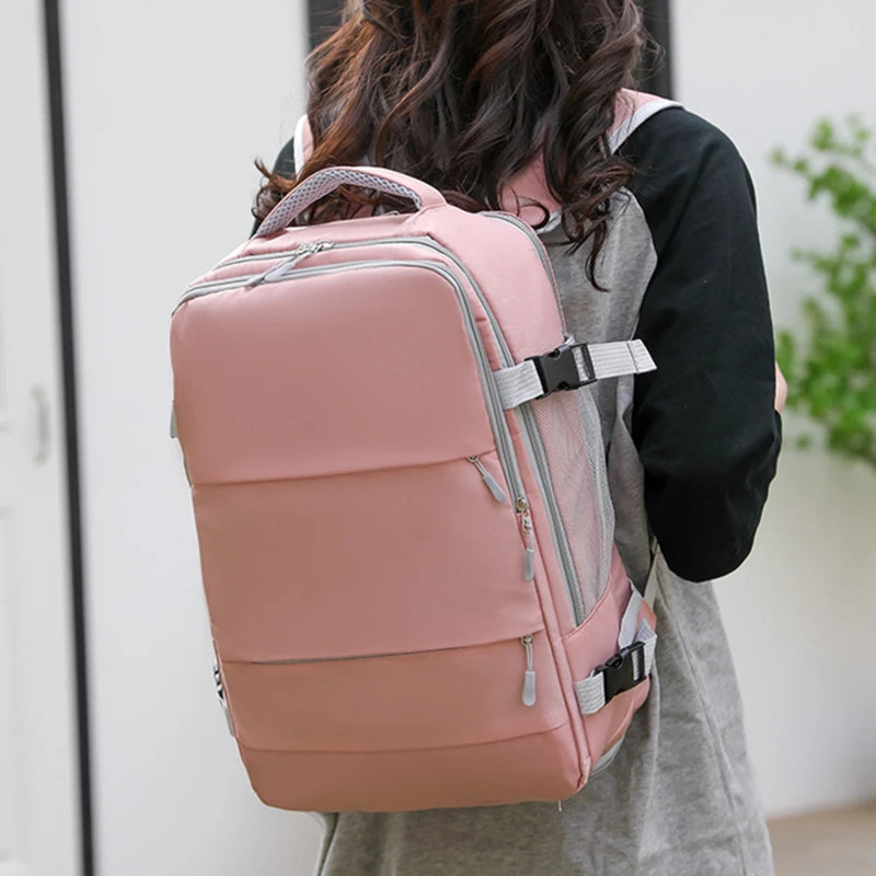 Elegance Nomad Backpack - Women Travel Backpack Large Capacity Waterproof Anti-Theft Casual Daypack Bag with Luggage Strap & USB Charging Port Backpacks