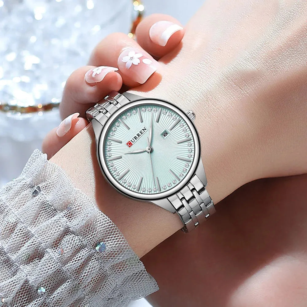 Elegance 9099 Classic Allure Women's Watch Luxury Brand Women Quartz WatchesStainless Steel Casual Fashion Wristwatch Relogio Feminino