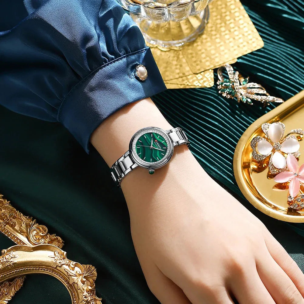 Elegance Luxe Essence 9089 Luxury Quartz Wristwatch for Ladies Top Brand Thin Stainless Steel Band Watches Female