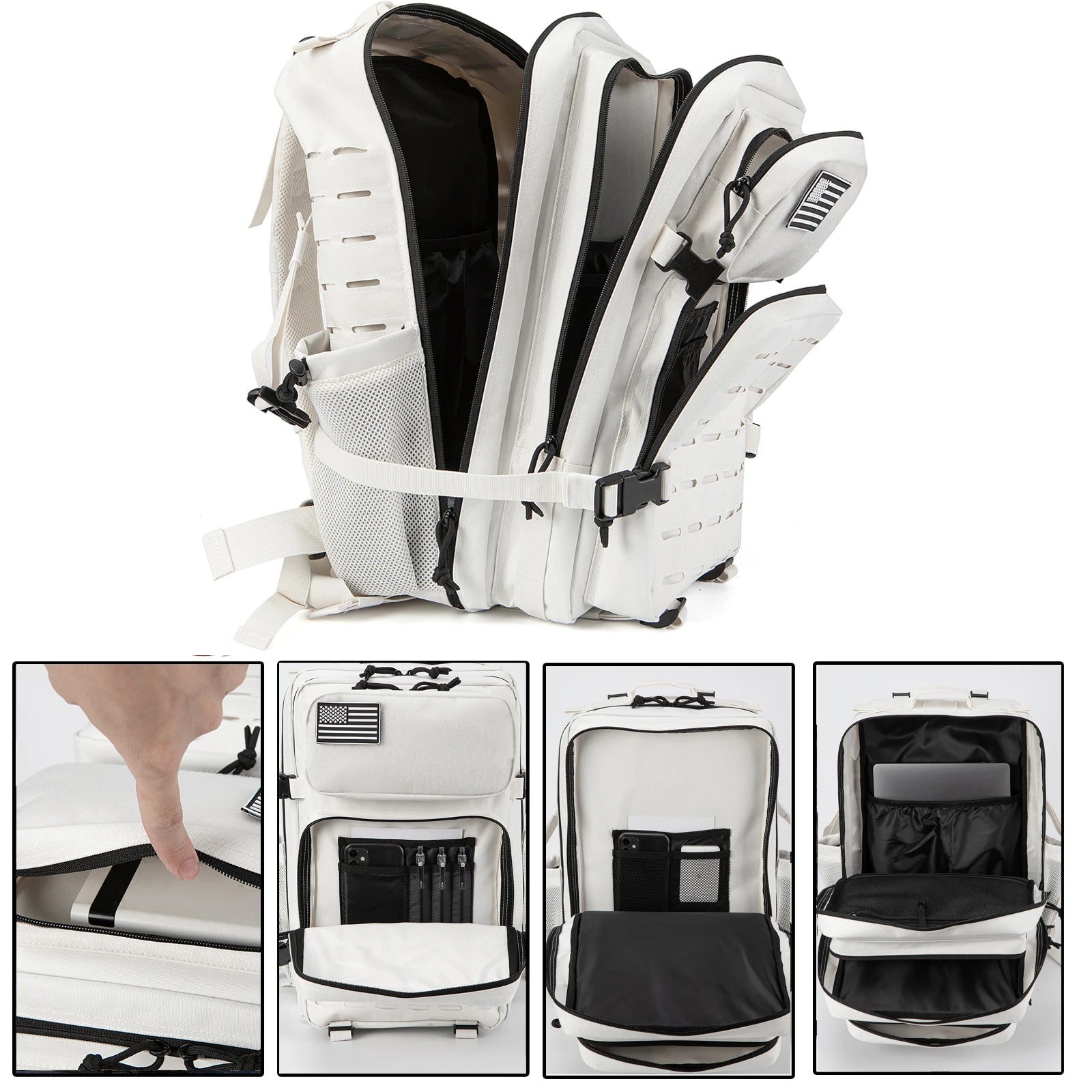 Elegance Ultimate Explorer Tactical Backpack - 25L/45L Tactical Backpack for Men and Women Outdoor Survival Bug Out Bag Small School Rucksack Hking with Bottle Holder
