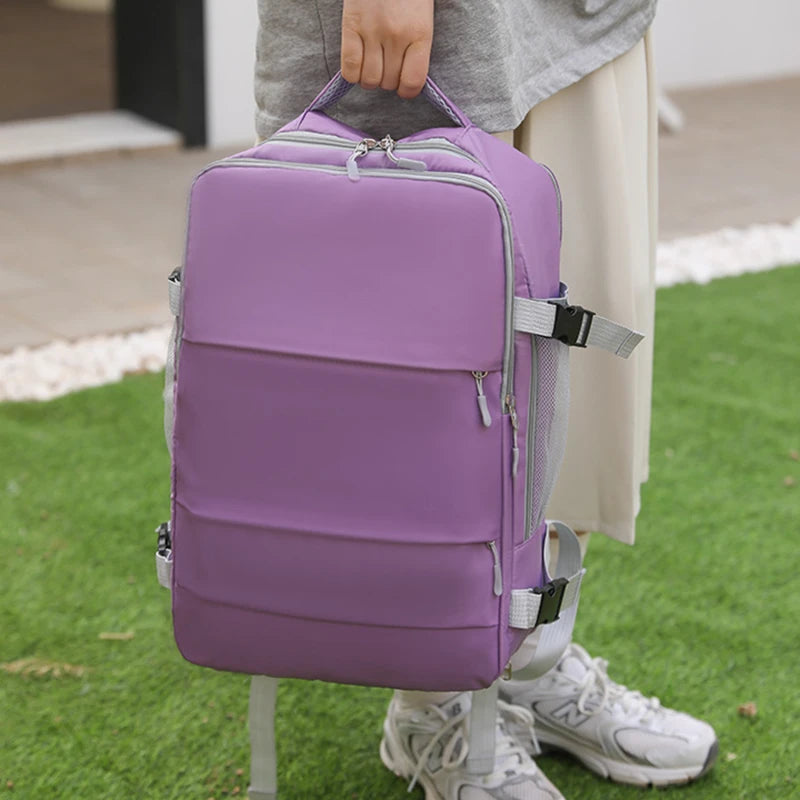 Elegance Nomad Backpack - Women Travel Backpack Large Capacity Waterproof Anti-Theft Casual Daypack Bag with Luggage Strap & USB Charging Port Backpacks