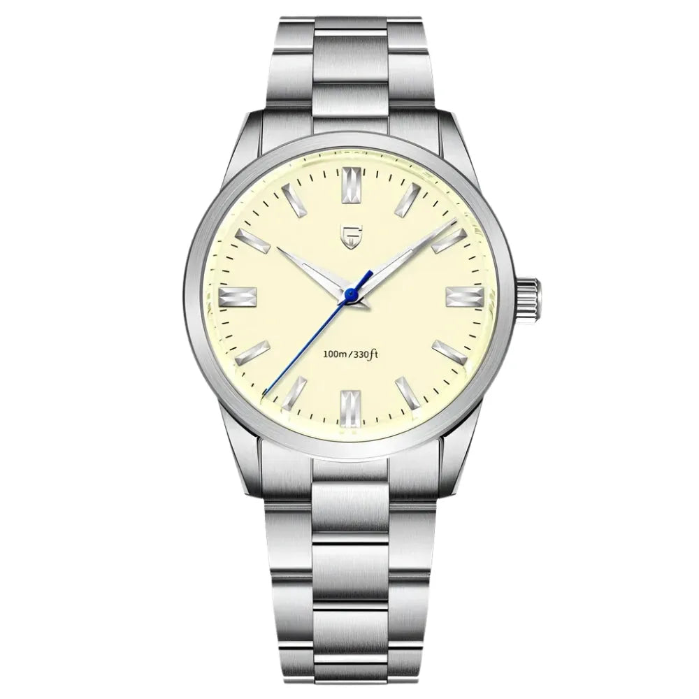 ELEGANCE® New 38mm Men's Quartz Watches Stainless Steel AR Coating Sapphire VH31 Business Sports PAGANI DESIGN