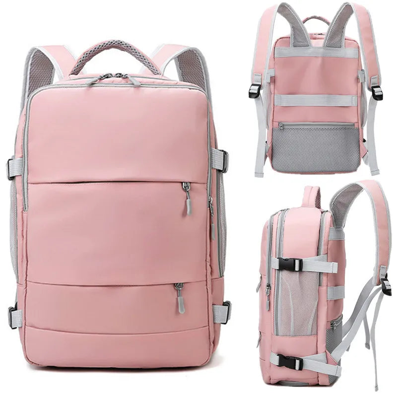 Elegance Nomad Backpack - Women Travel Backpack Large Capacity Waterproof Anti-Theft Casual Daypack Bag with Luggage Strap & USB Charging Port Backpacks