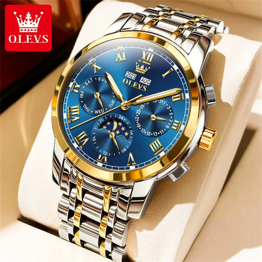 ELEGANCE® 6692 Luxury Masterpiece Automatic Mechanical Watch for Men 24 Hour Moon Phase Waterproof Calendar Business Men's Wristwatch