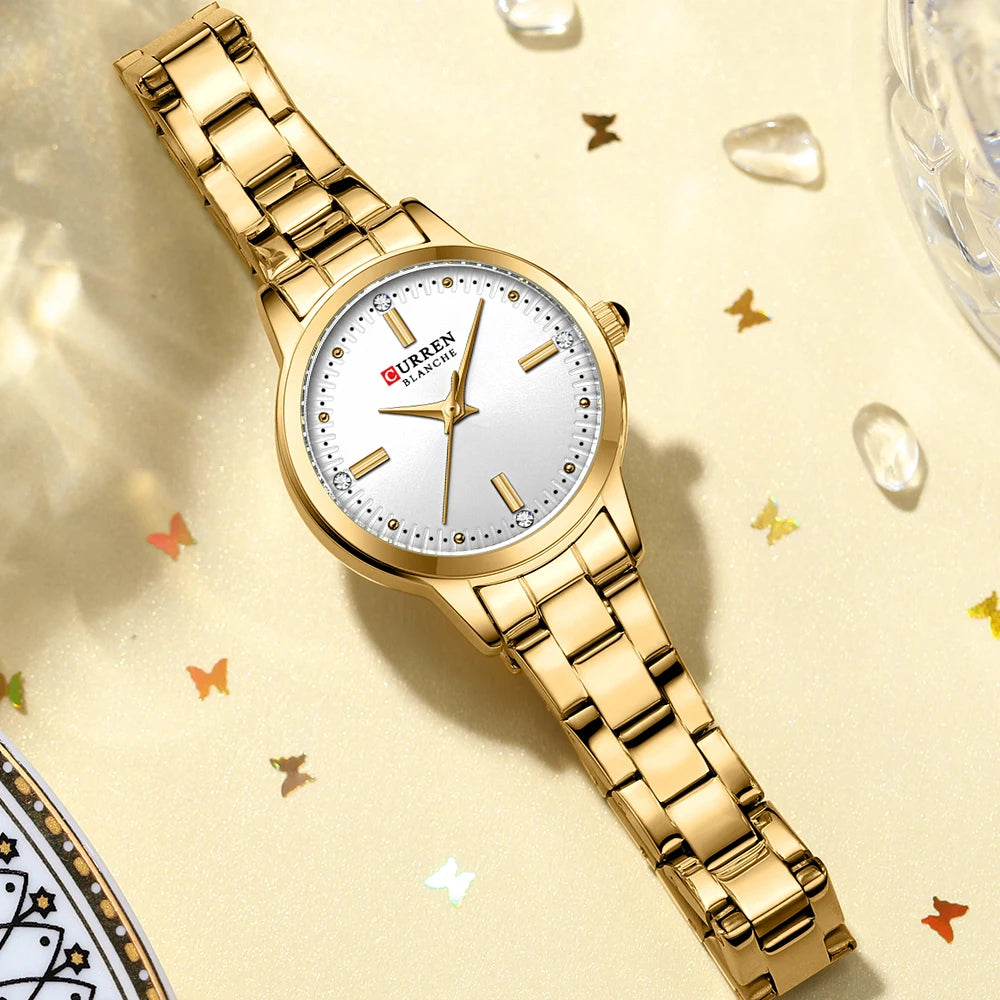 Elegance 9094 Chic Serenity Quartz Watch for Women Fashion Elegant Ladies Watches Stainless Steel Waterproof Women's Wristwatch