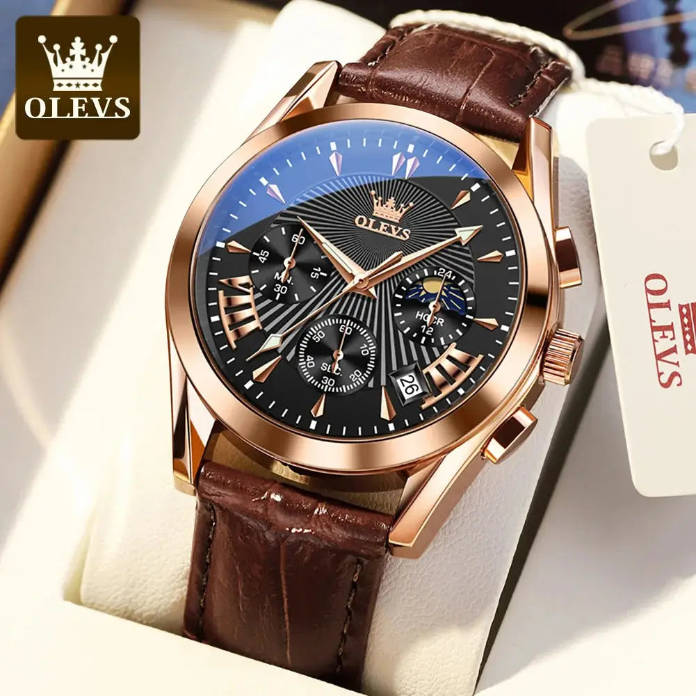 2876 OLEVS Luxury Men's Watch High Quality Quartz Fashion Casual Man Wristwatch ELEGANCE®