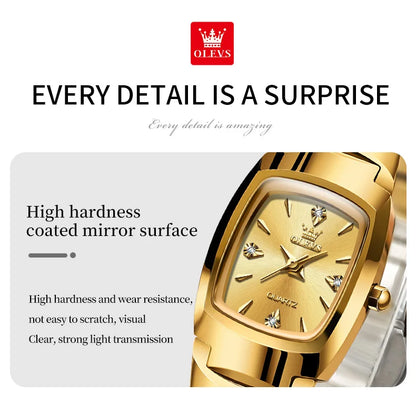 Elegance® 7006 Quartz Watch for Couple Tungsten steel Diamond Gold Watch Waterproof Gifts His Hers Watch Sets Couple Watch