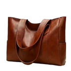 Elegance Luxe Carryall Women Bag - Vintage Large Capacity Tote Bag, Retro Vegan Shoulder Bag, Women's Casual Handbag For Commute