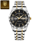Elegance 858 PrestigeSport Men Watch Luxury Quartz Waterproof Date Week Luminous Wristwatch Stainless Steel Men's Watches Male Clock Sports