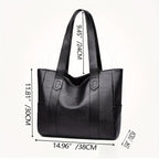 Elegance Luxe Carryall Women Bag - Vintage Large Capacity Tote Bag, Retro Vegan Shoulder Bag, Women's Casual Handbag For Commute