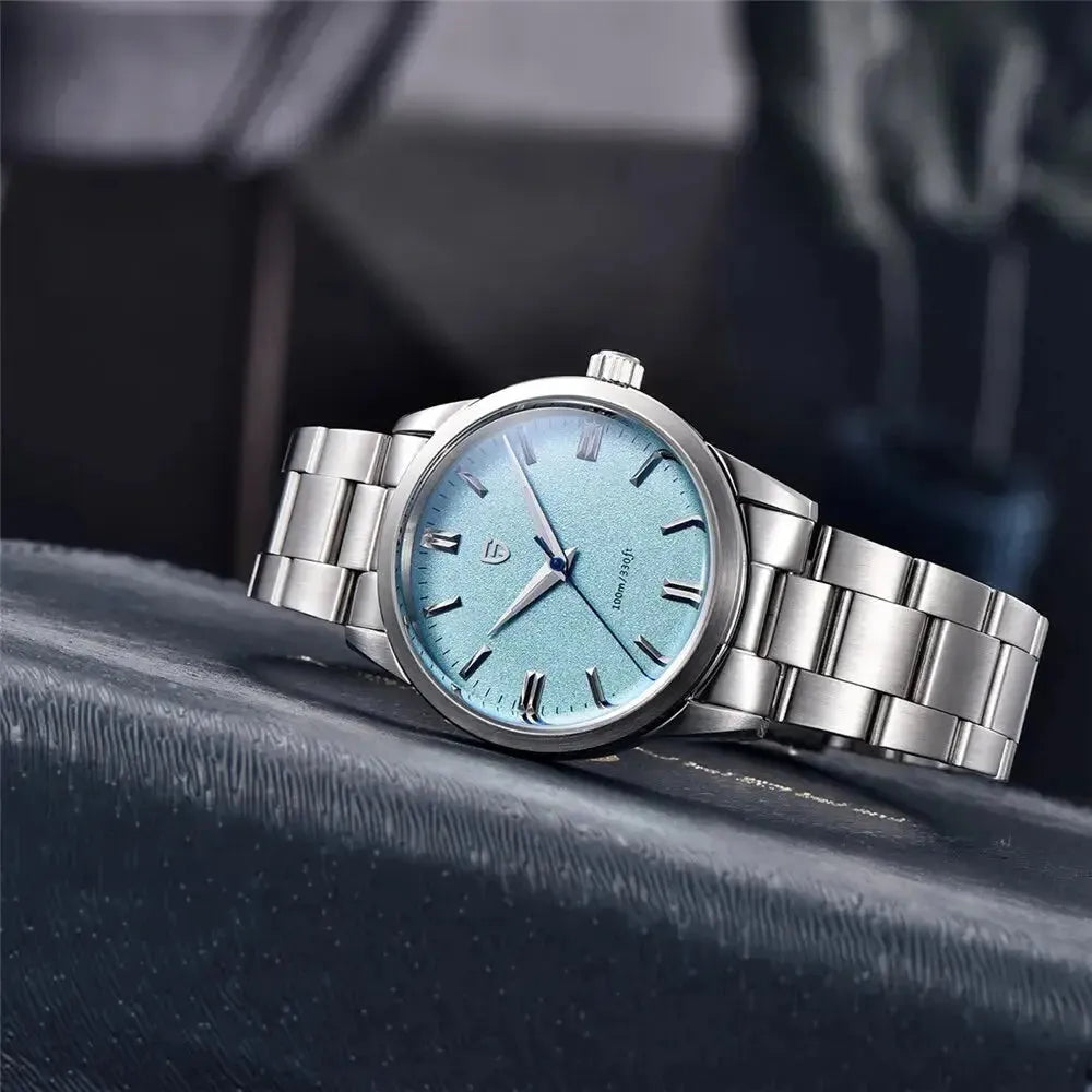 ELEGANCE® New 38mm Men's Quartz Watches Stainless Steel AR Coating Sapphire VH31 Business Sports PAGANI DESIGN