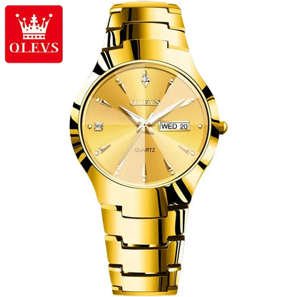 OLEVS 8697 Quartz Mens Women Watches Luxury Original Fashion Design Tungsten Steel Waterproof Calendar TopBrand Wristwatch Gifts ELEGANCE®