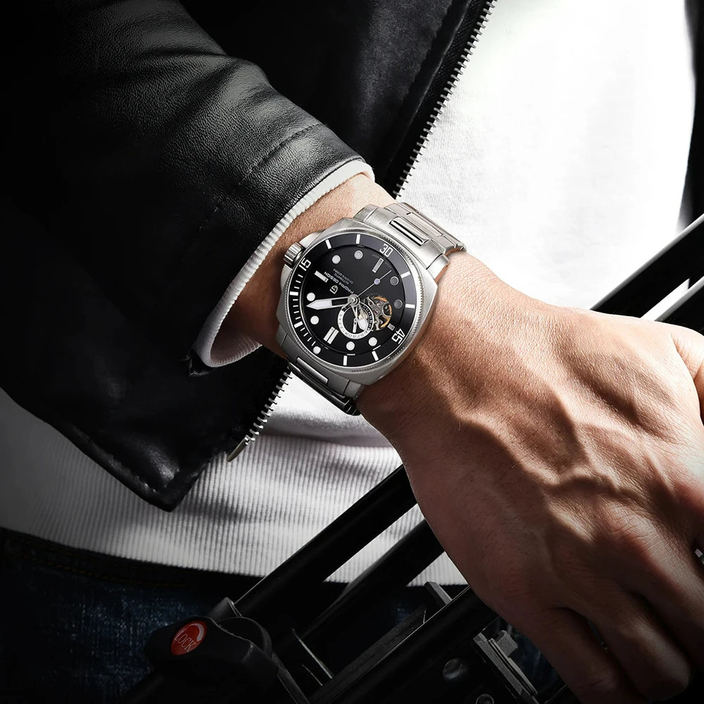 ELEGANCE® P1736 Men Watch Automatic Mechanical Top Brand Sports Fashion Sapphire 200M Waterproof Wristwatch