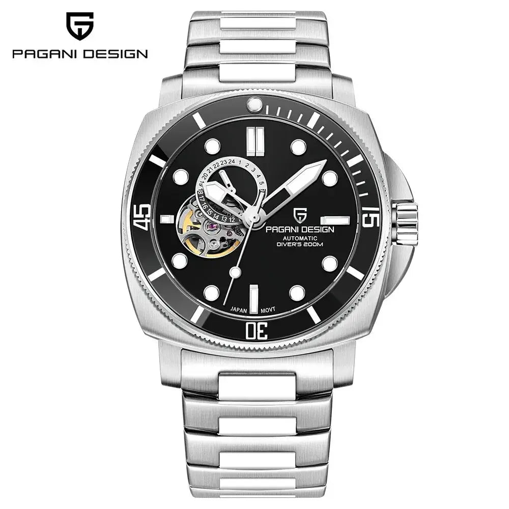 ELEGANCE® PAGANI DESIGN Brand Sports Men Mechanical Watch Fashion Sapphire 200M Waterproof Automatic Timecode
