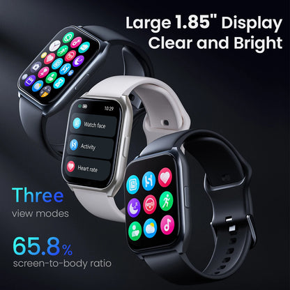 ELEGANCE® ProFit Smartwatch 1.85inch Large Display 100 Workout Modes Smart Watch for Men & Women Heart Rate Monitoring