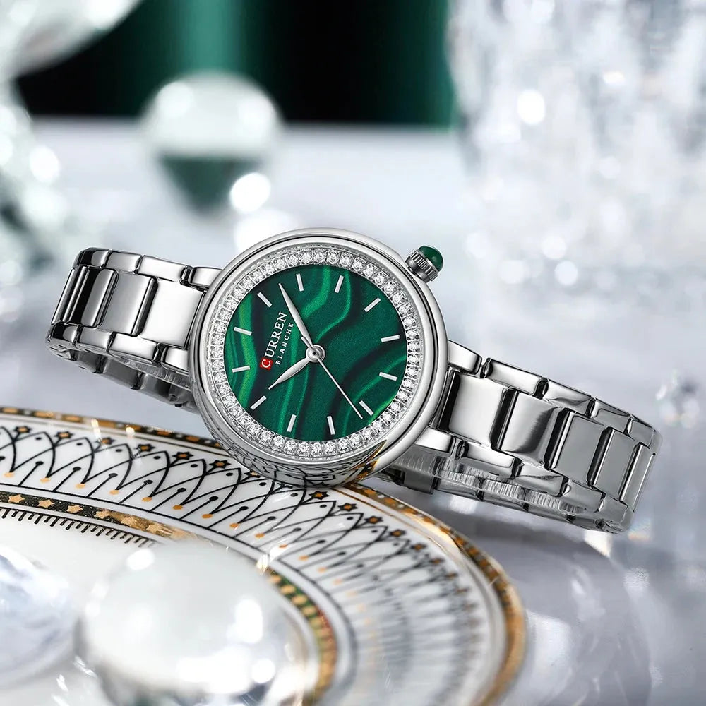 Elegance Luxe Essence 9089 Luxury Quartz Wristwatch for Ladies Top Brand Thin Stainless Steel Band Watches Female