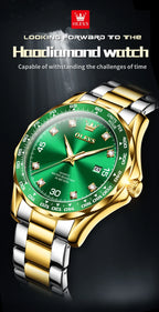 ELEGANCE® Luxe Chrono 9988 Men's Watches Luxury Fashion Trend Chronograph Waterproof Luminous Men Wristwatches Simple Stainless Watch Luxury Business