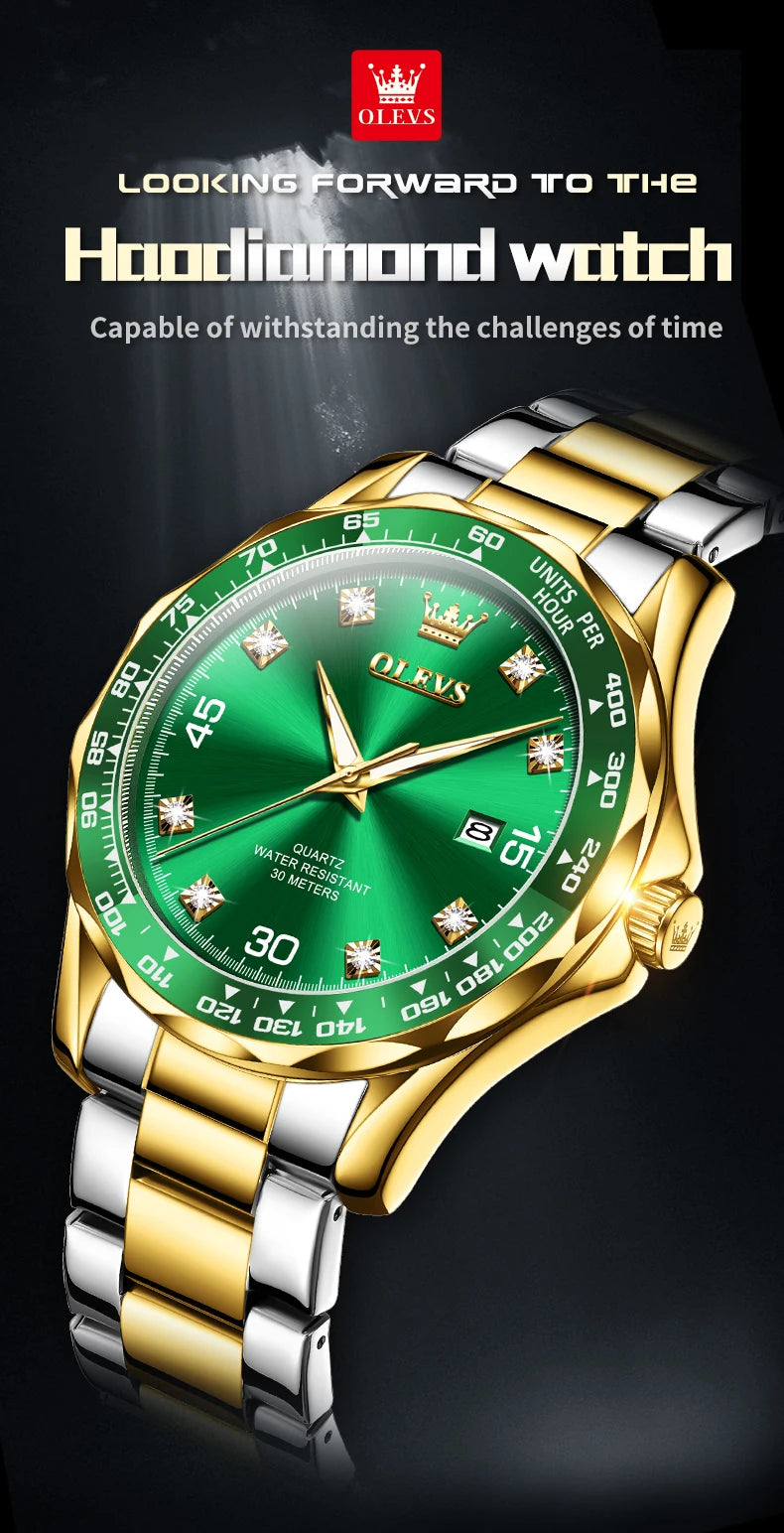 ELEGANCE® Luxe Chrono 9988 Men's Watches Luxury Fashion Trend Chronograph Waterproof Luminous Men Wristwatches Simple Stainless Watch Luxury Business