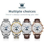 Elegance® 6667 Men's Watches Business Multifunctional Automatic Mechanical Watch for Man Original Waterproof Luminous Date Year Moon