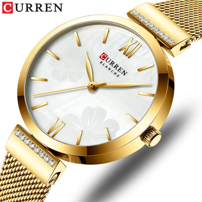 Elegance® Glamour 9067 Watch for Women Luxury Quartz Gold Elegant Bracelet Wristwatch Female Clock Ladies Dress Stainless Steel