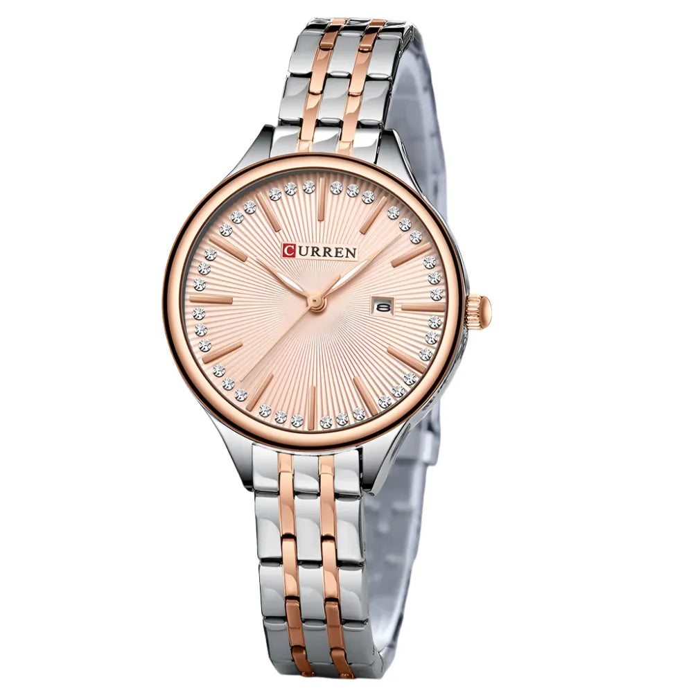 Elegance 9099 Classic Allure Women's Watch Luxury Brand Women Quartz WatchesStainless Steel Casual Fashion Wristwatch Relogio Feminino
