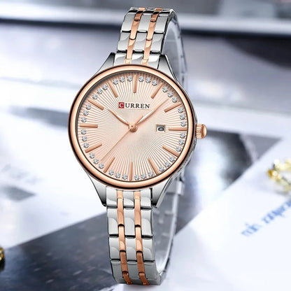 Elegance® 9099 Classic Allure Women's Watch Luxury Brand Women Quartz WatchesStainless Steel Casual Fashion Wristwatch Relogio Feminino