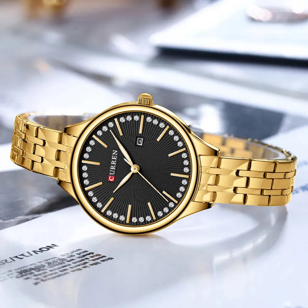 Elegance 9099 Classic Allure Women's Watch Luxury Brand Women Quartz WatchesStainless Steel Casual Fashion Wristwatch Relogio Feminino